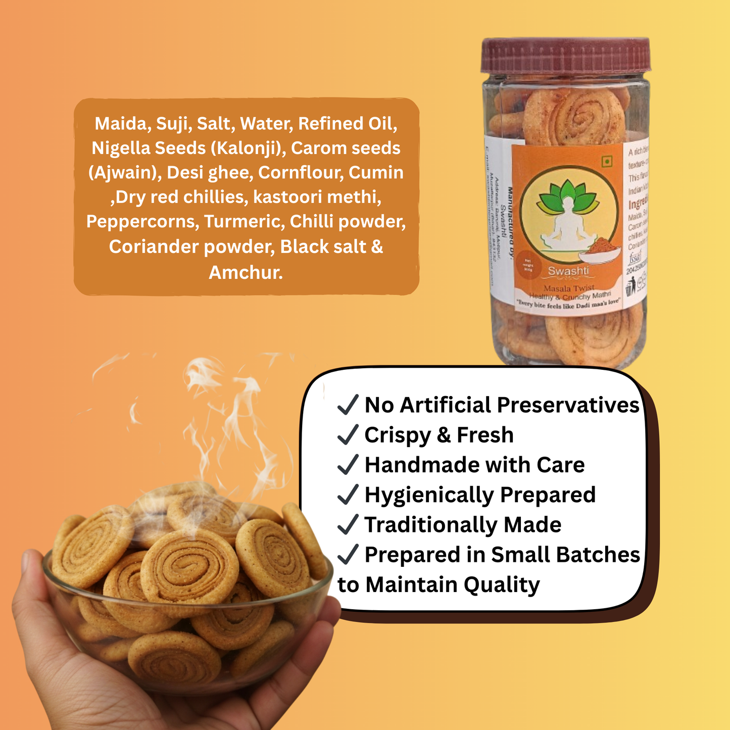 Homemade Masala Twist Mathri | Crispy Handmade Indian Snack