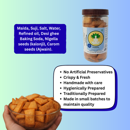 Classic crunch Mathri | Crispy Hand-made  Indian Snack